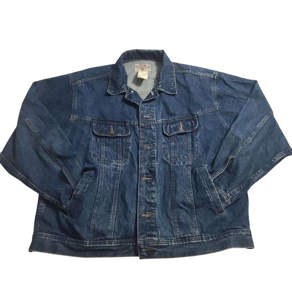 Wrangler Rugged Wear Mens Denim Jacket Blue Cotton Size XL - Picture 1 of 14